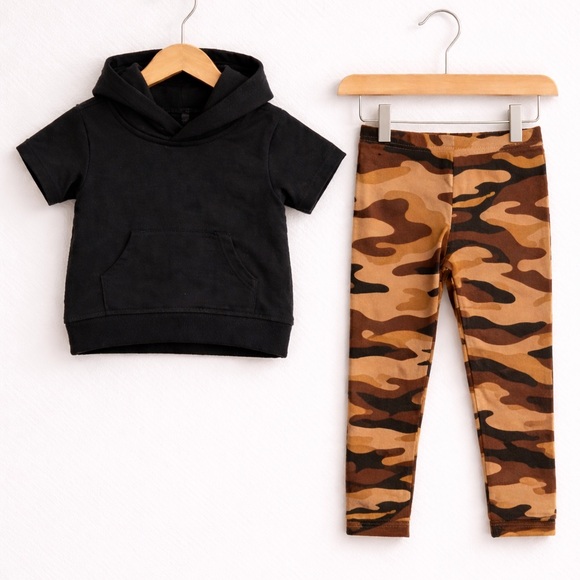 Little Bipsy Other - Little Bipsy Hoodie Rebel Bro Camo Leggings Set Boys 12-18M Outfit Streetwear